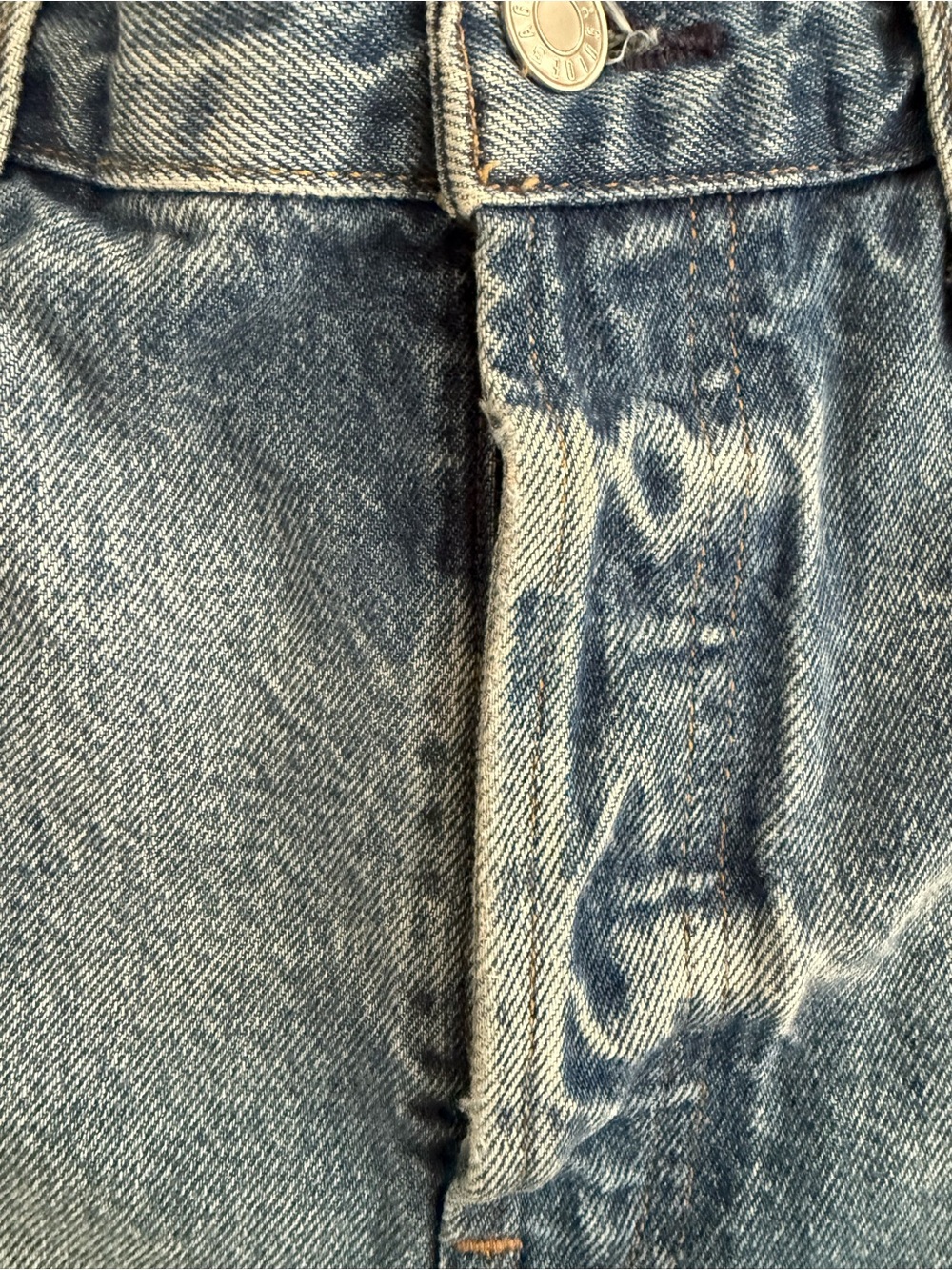AGOLDE Parker Long Shorts Light Wash Mid-Rise Denim Shorts Size 29 - Picture 5 of 8